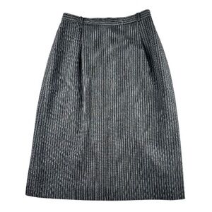 VTG USA Union Made Wool Pin Striped Midi Skirt JH Collectibles Petites